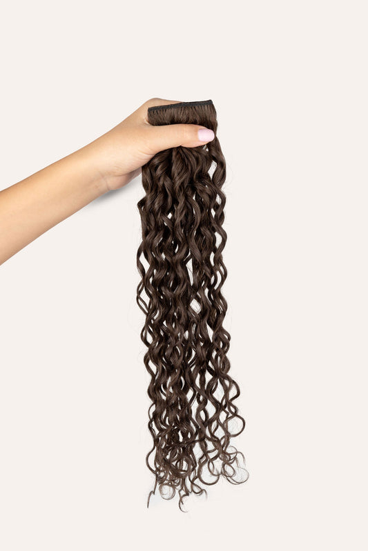 Bebonia Minis Neutral Dark Brown Curly Hair Extensions