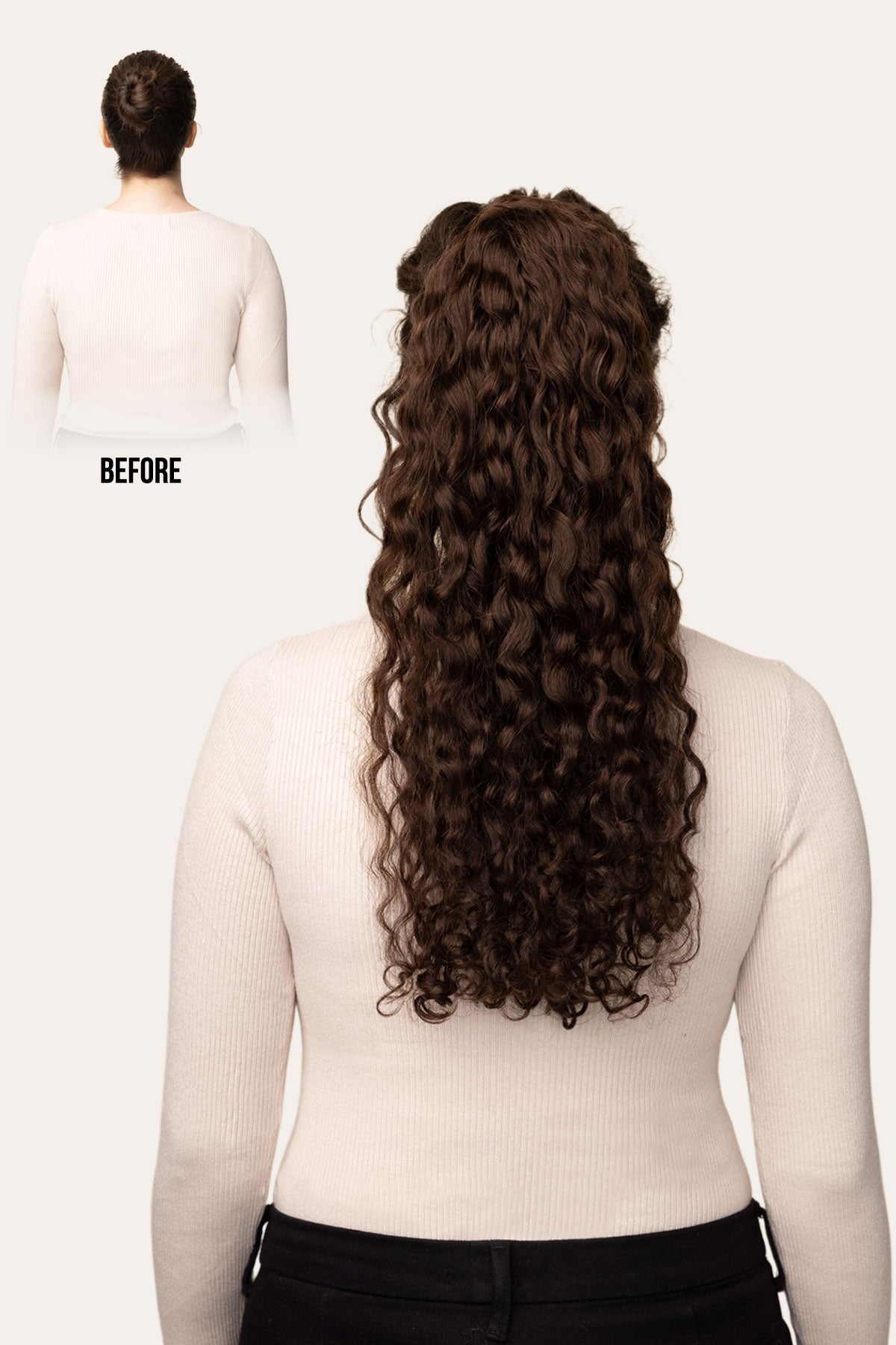 Chocolate Brown Curly Ponytail Extension