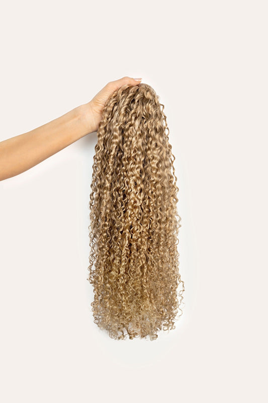 Ash Blonde Ringlet Clip-In Hair Extensions