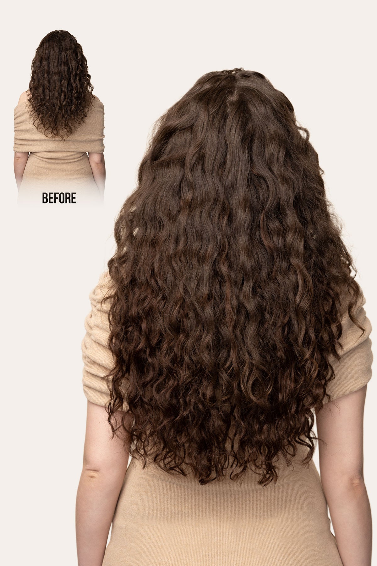 Chocolate Brown Spiral Clip-In Hair Extensions