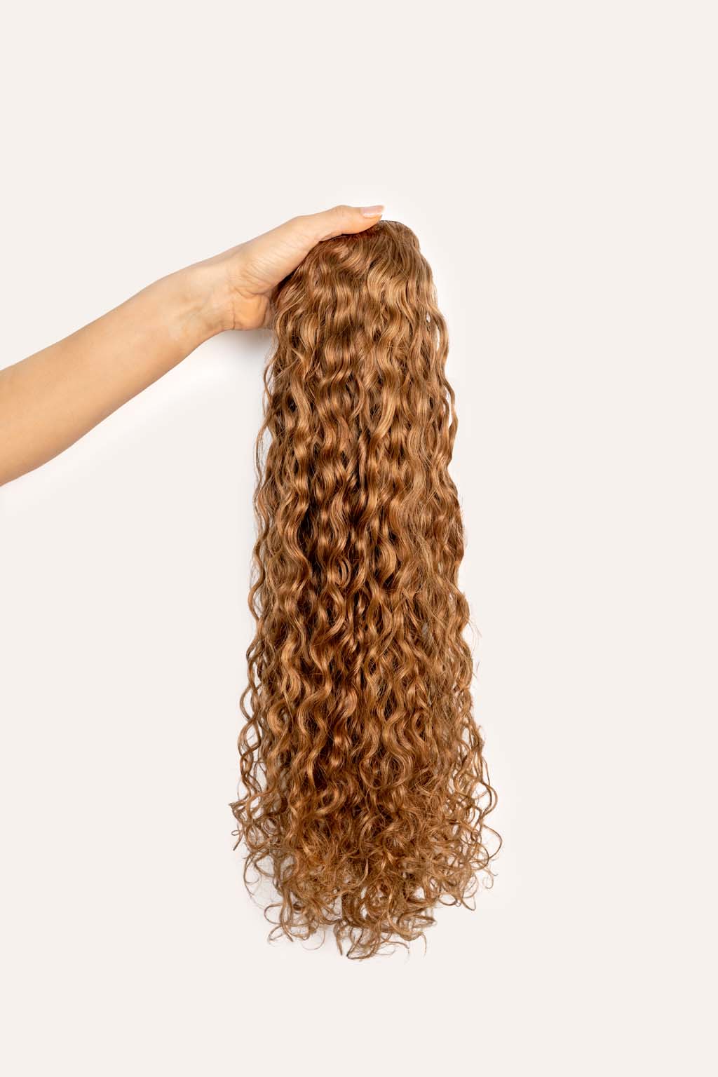 Chestnut Curly Clip-In Hair Extensions - Main Image
