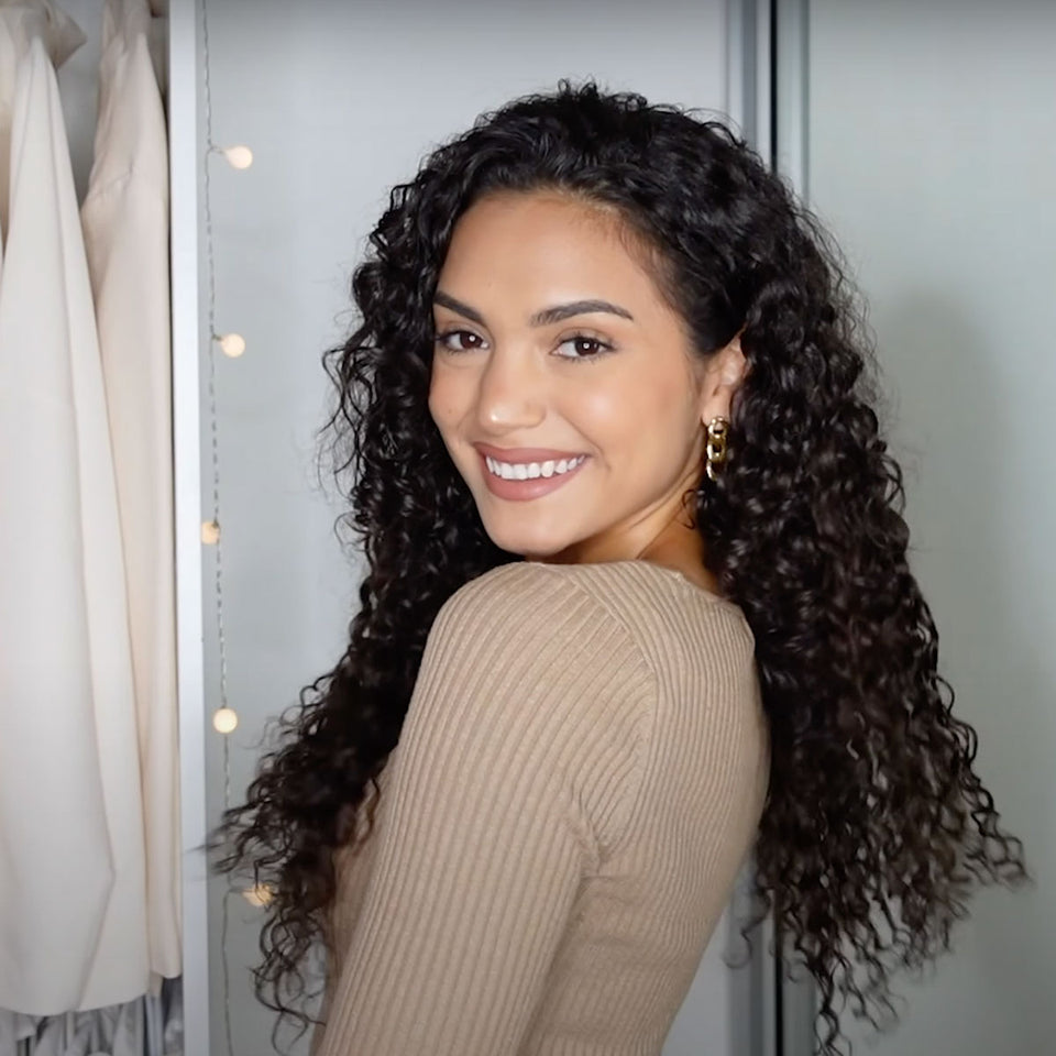 Curly Clip-In Hair Extensions Routine with Olivia Calabio