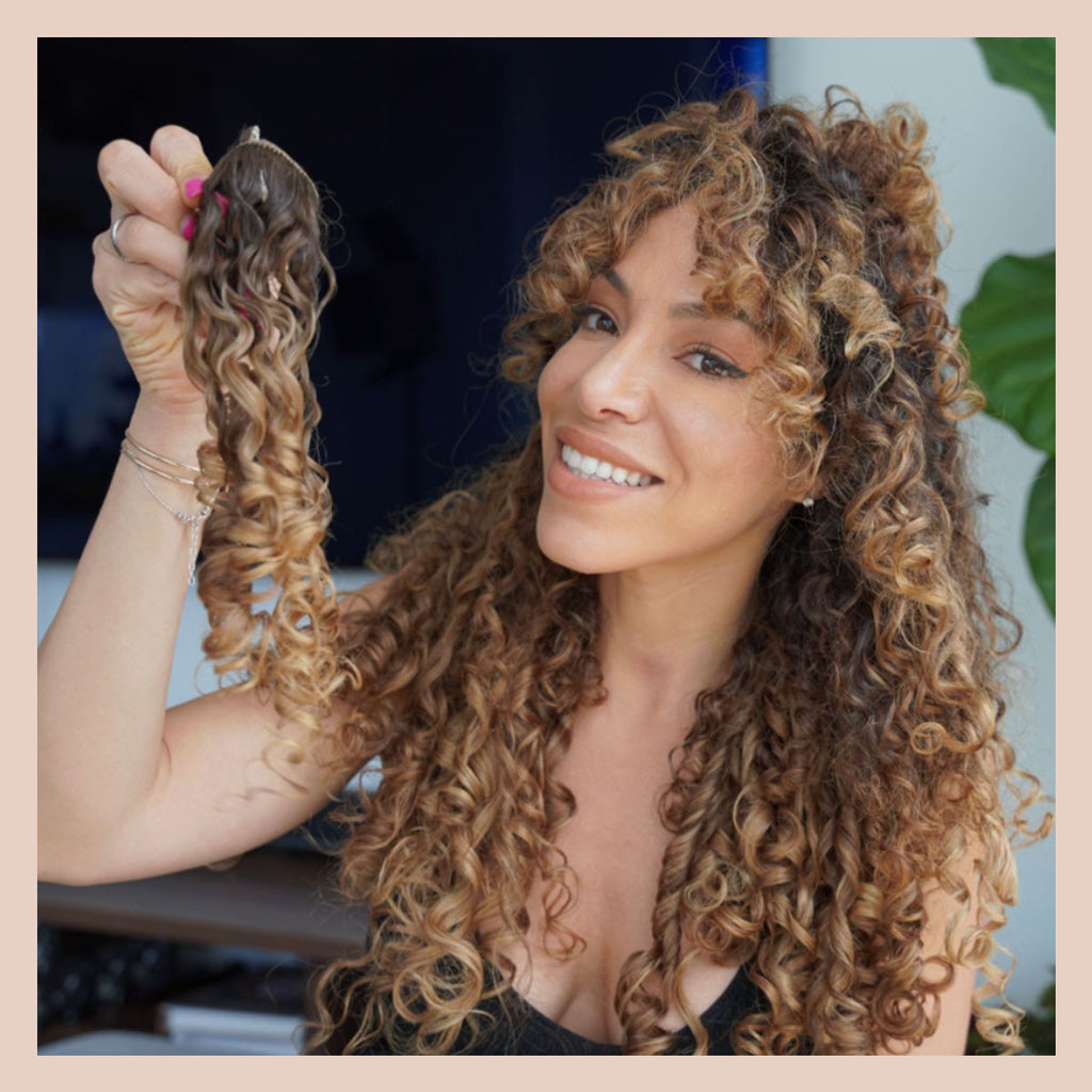 Hair Hack: Fake Curly Hair Bangs using Curly Hair Extensions