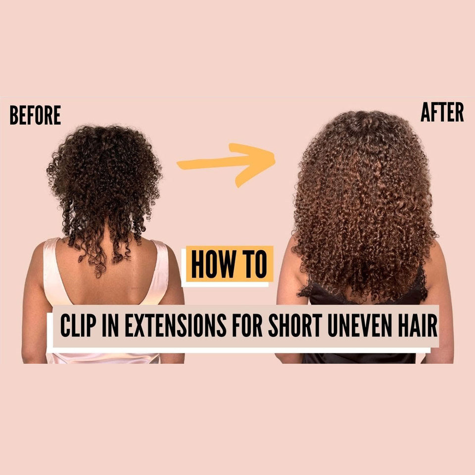 How to Clip In Curly Hair Extensions On Short, Thin Hair | Bebonia Curly Clip-in Hair Extensions