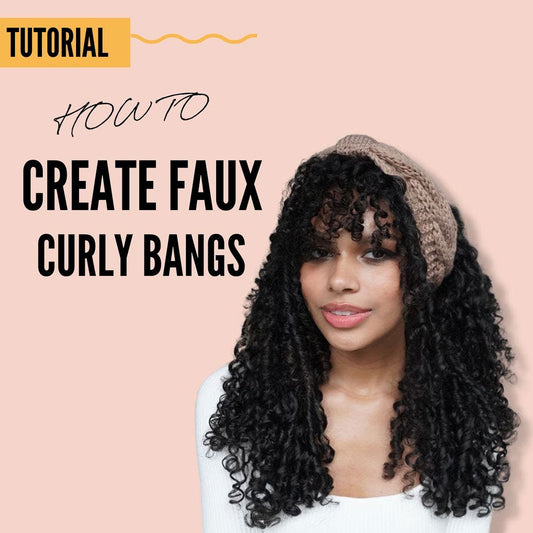 How to create Faux Curly Bangs | Bebonia Curly Hair Extensions