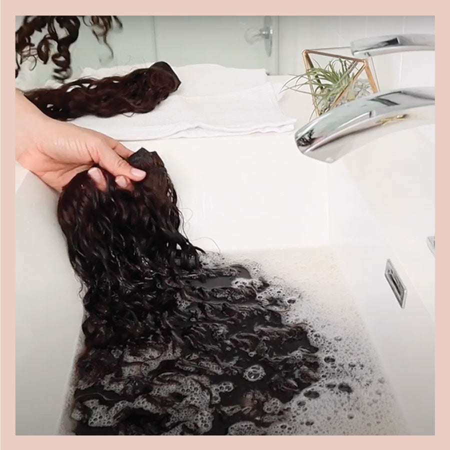 caring for curly clip-in hair extensions
