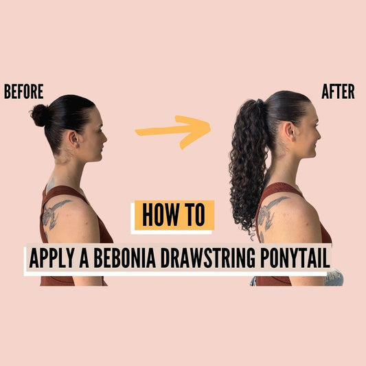 How to Apply A Curly Drawstring Ponytail | Bebonia Curly Hair Extensions