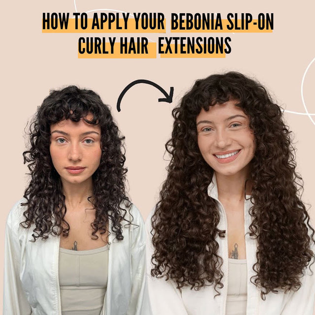 How to apply Bebonia Slip-On Curly Hair Extensions