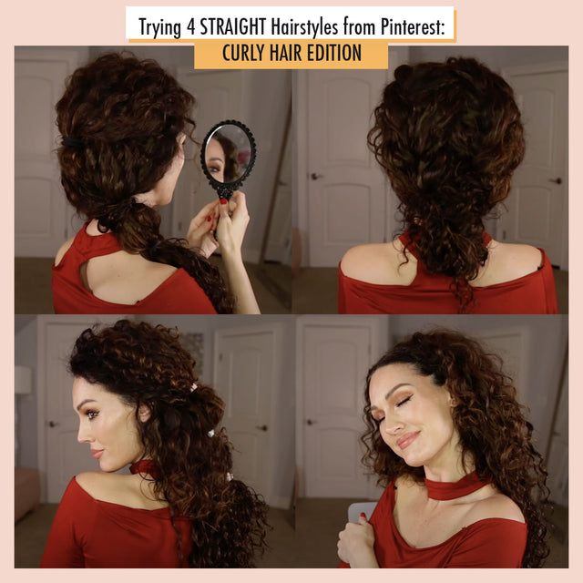 Trying 4 STRAIGHT Hairstyles from Pinterest | Curly Hair Extension Edition