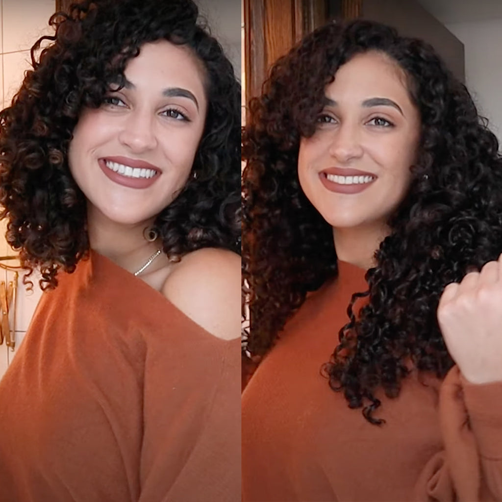 Thick Curly Hair Transformation Using Bebonia Curly Clip-In Extensions