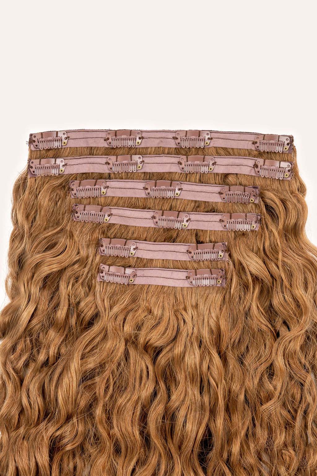 Chestnut Curly Clip-In Hair Extensions
