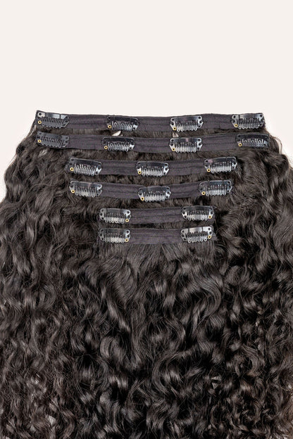 Jet Black Spiral Clip-In Hair Extensions
