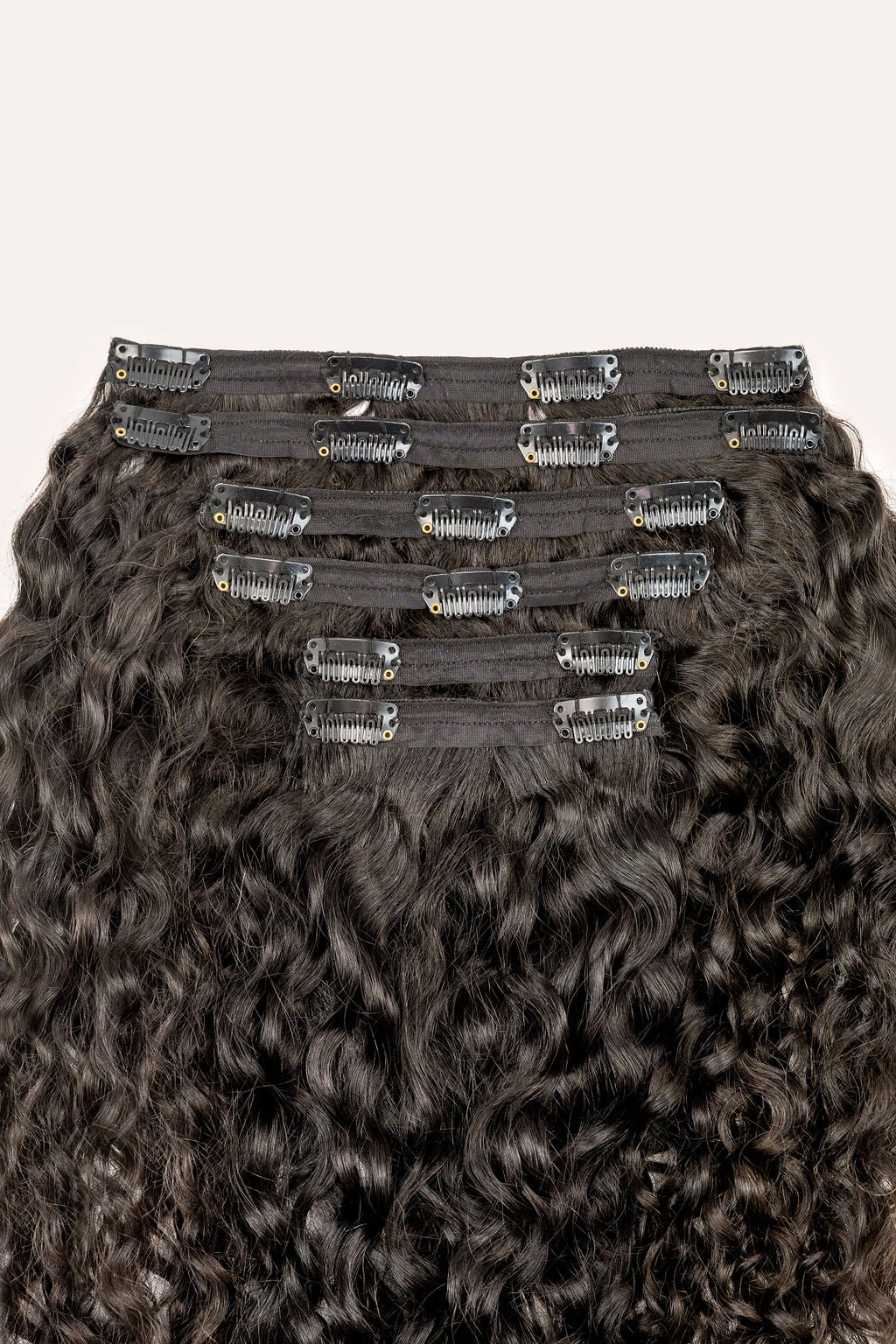 Natural Black Curly Clip-In Hair Extensions