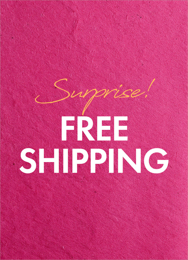 Surprise free shipping birthday celebration announcement