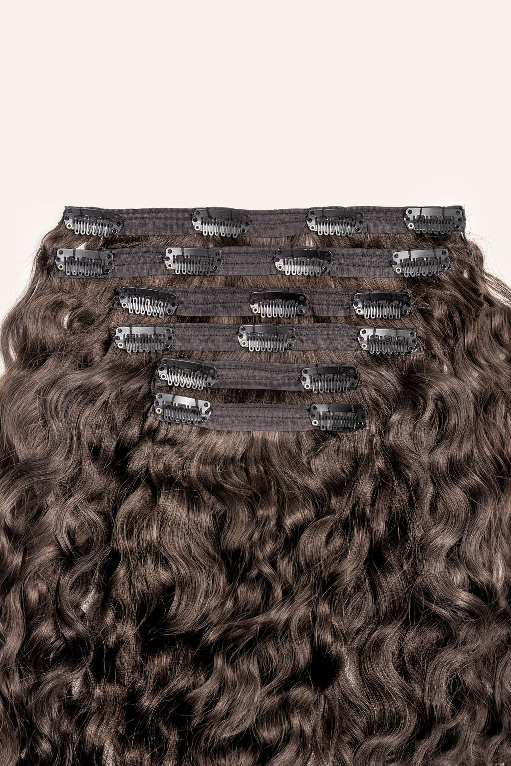 Dark Ash Brown Spiral Clip-In Hair Extensions