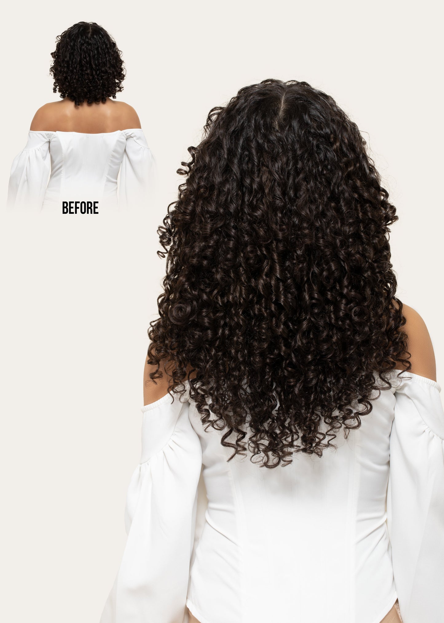 Dark Ash Brown Curly Clip-In Hair Extensions