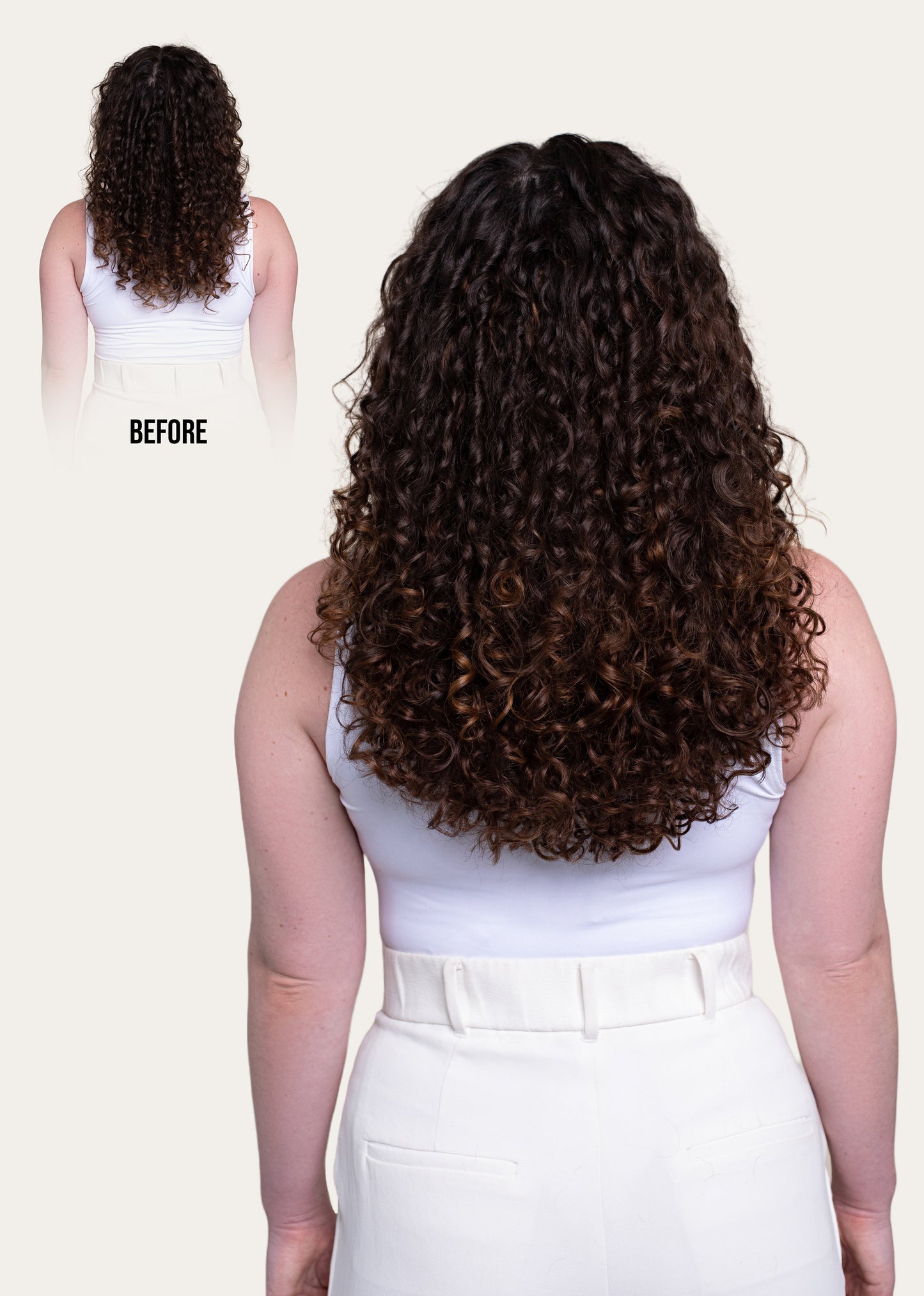 Highlighted Brown Curly Clip-In Hair Extensions