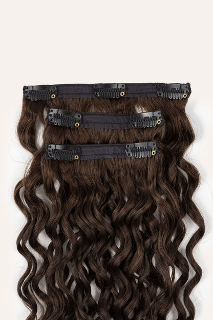 Bebonia Minis Neutral Dark Brown Curly Hair Extensions