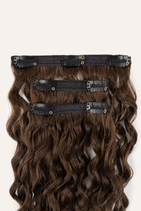 Bebonia Minis Dark Ash Brown Curly Hair Extensions
