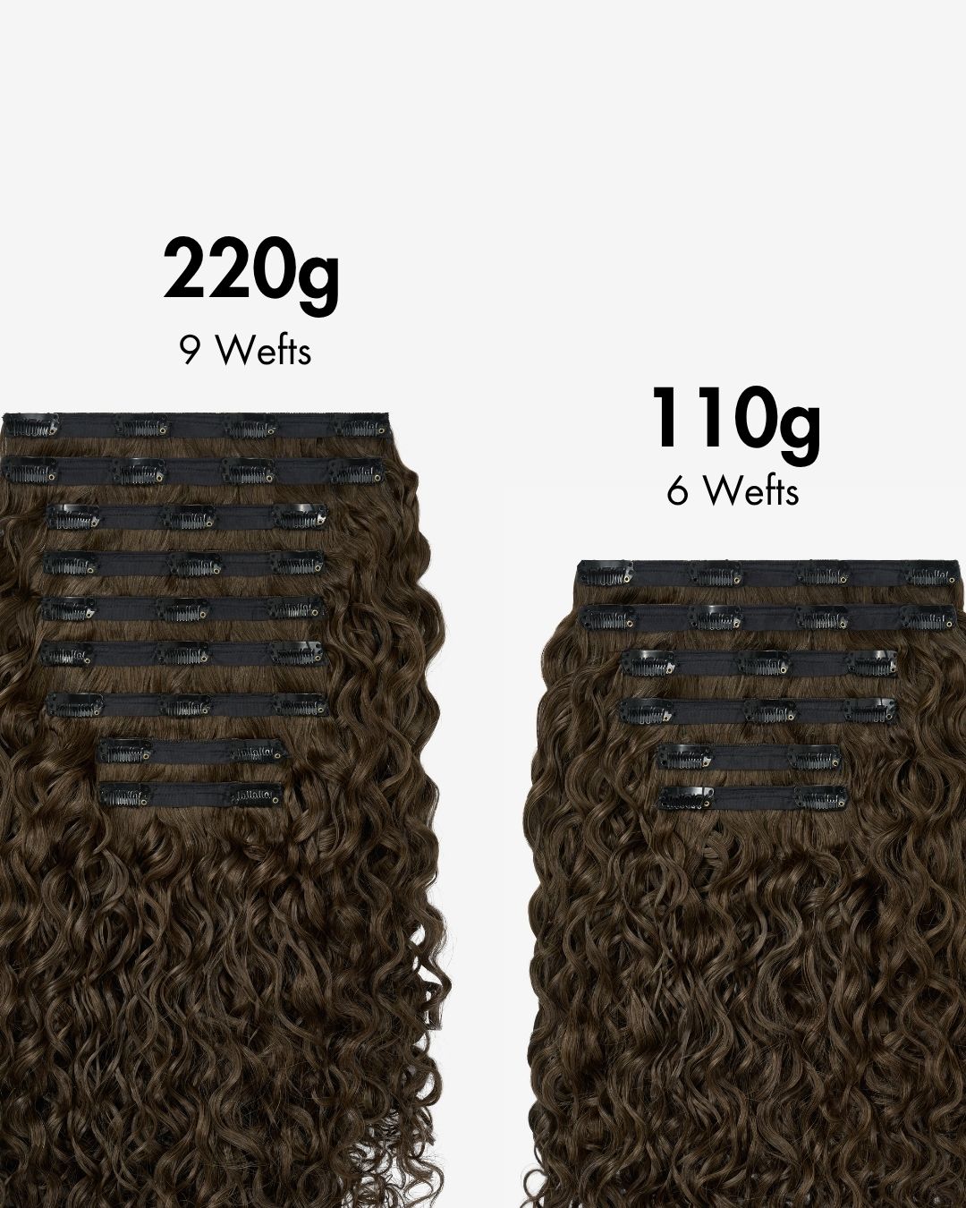 Dark Ash Brown Curly Clip-In Hair Extensions, view 12 of 13