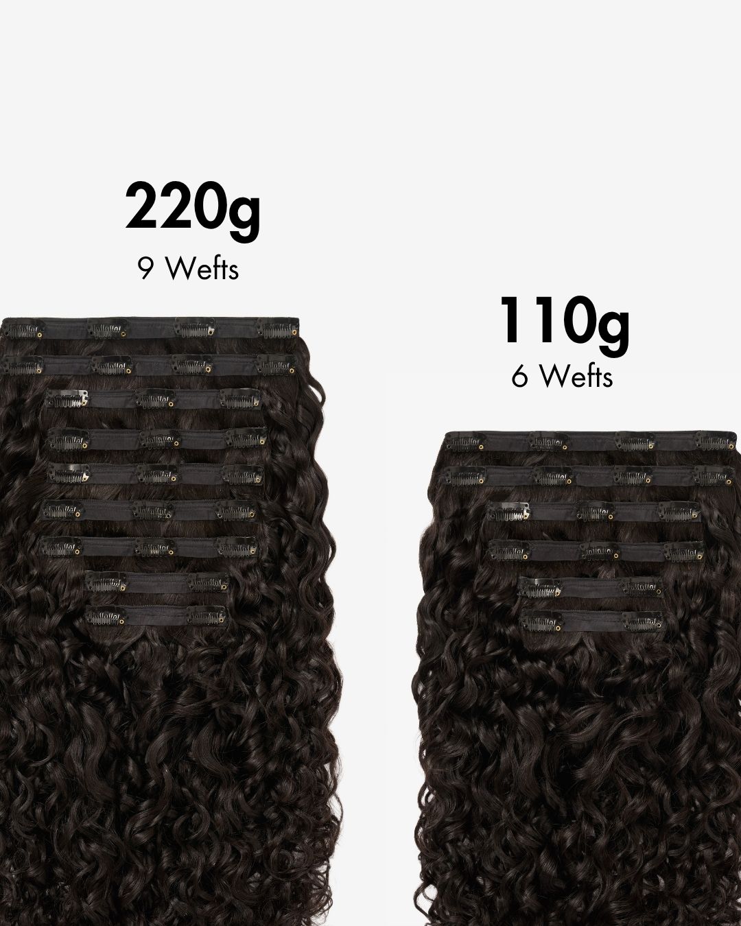 Natural Black Curly Clip-In Hair Extensions, view 9 of 10