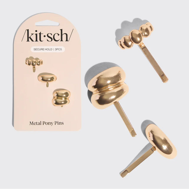 KITSCH Gold Metal Pony Pins
