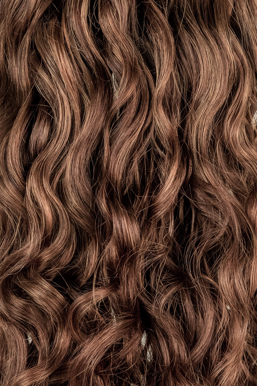 Curly Highlighted Brown Slip-On Hair Extensions 180G 22”
