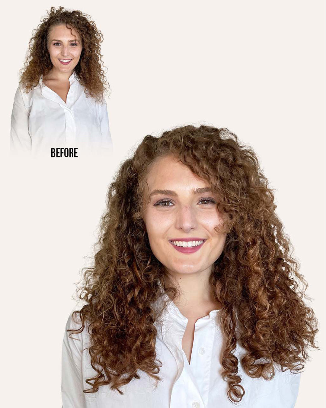Chestnut Curly Clip-In Hair Extensions, view 6 of 11