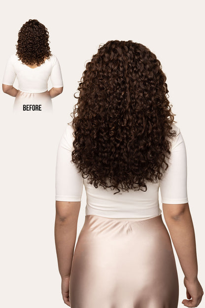 Chocolate Brown Curly Clip-In Hair Extensions