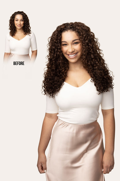 Chocolate Brown Curly Clip-In Hair Extensions