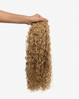 Ash Blonde Curly Clip-In Hair Extensions