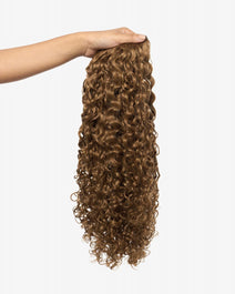 Chestnut Curly Clip-In Hair Extensions
