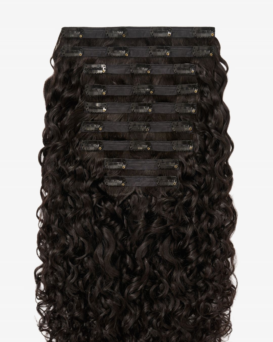Natural Black Curly Clip-In Hair Extensions