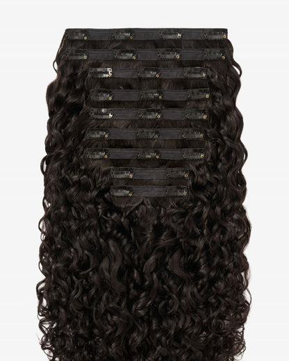 Natural Black Curly Clip-In Hair Extensions