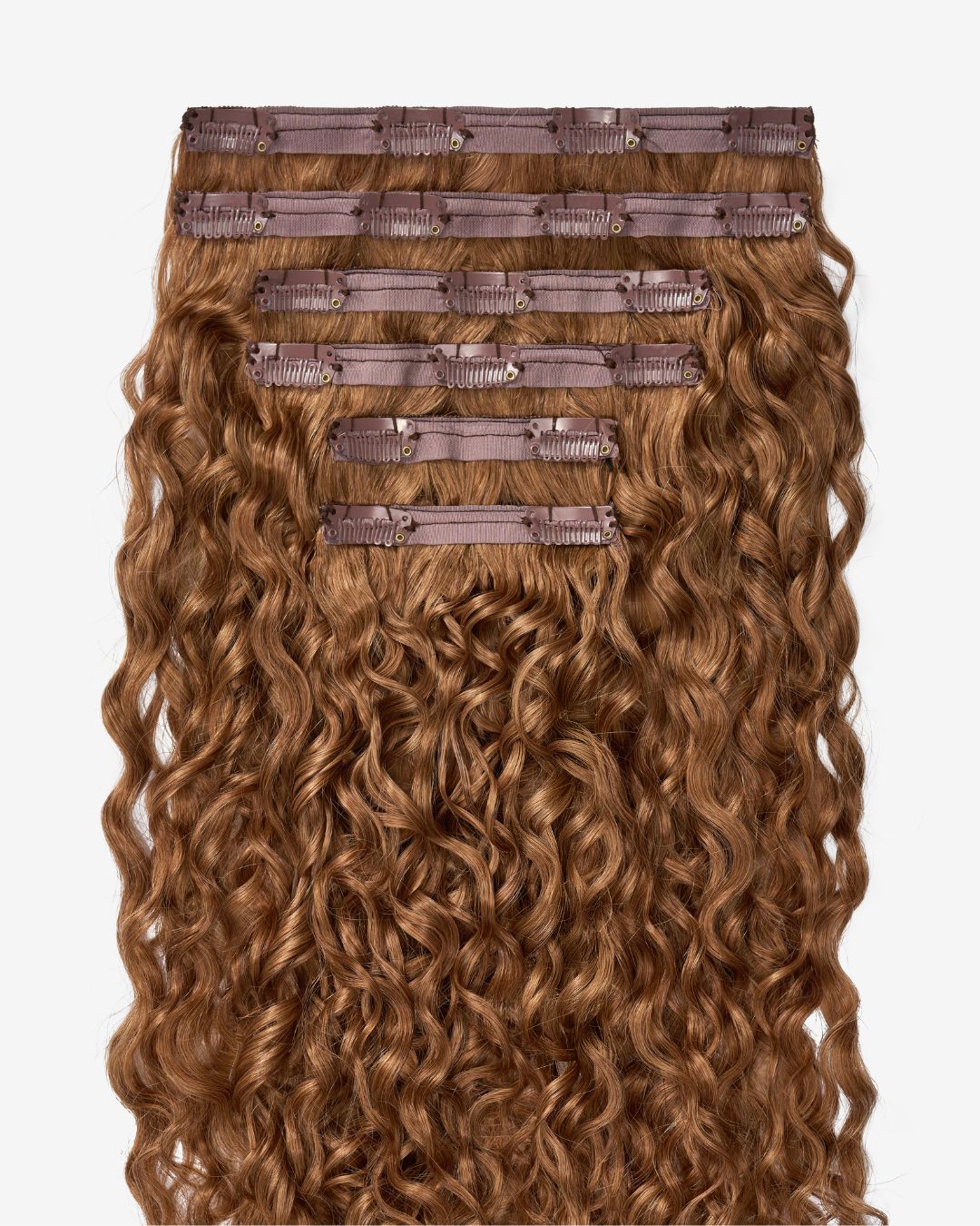 Strawberry Blonde Curly Clip-In Hair Extensions