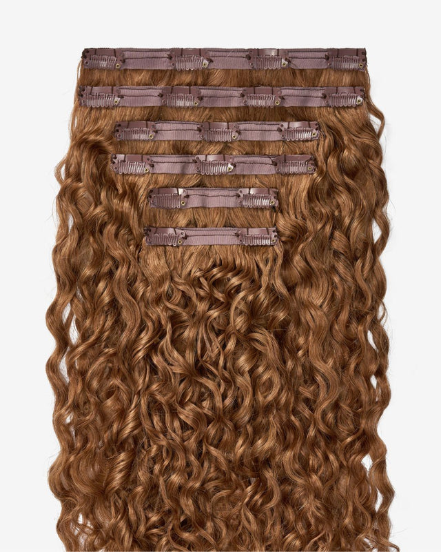 Strawberry Blonde Curly Clip-In Hair Extensions