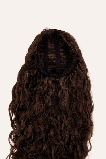 Chocolate Brown Curly Ponytail Extension