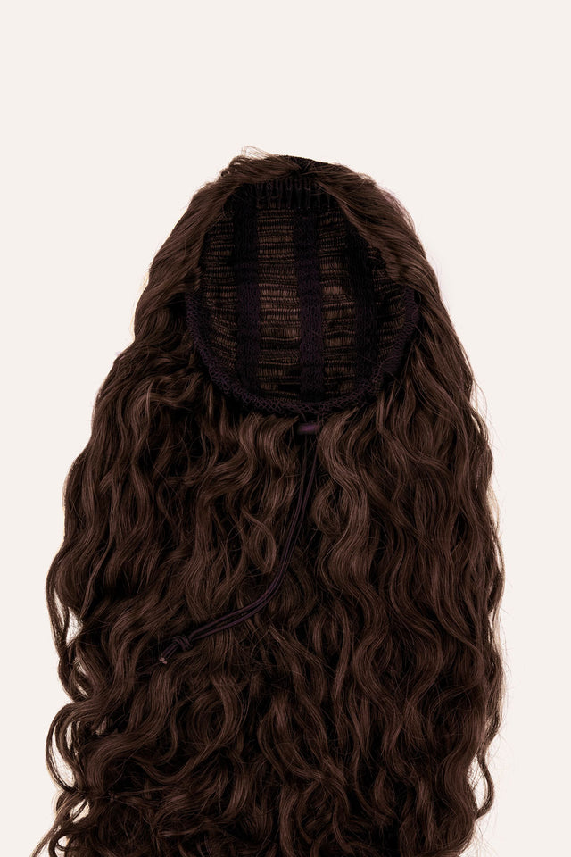 Chocolate Brown Curly Ponytail Extension