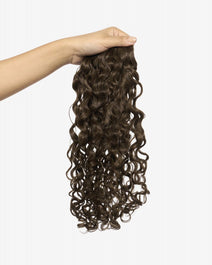 Bebonia Minis Dark Ash Brown Curly Hair Extensions