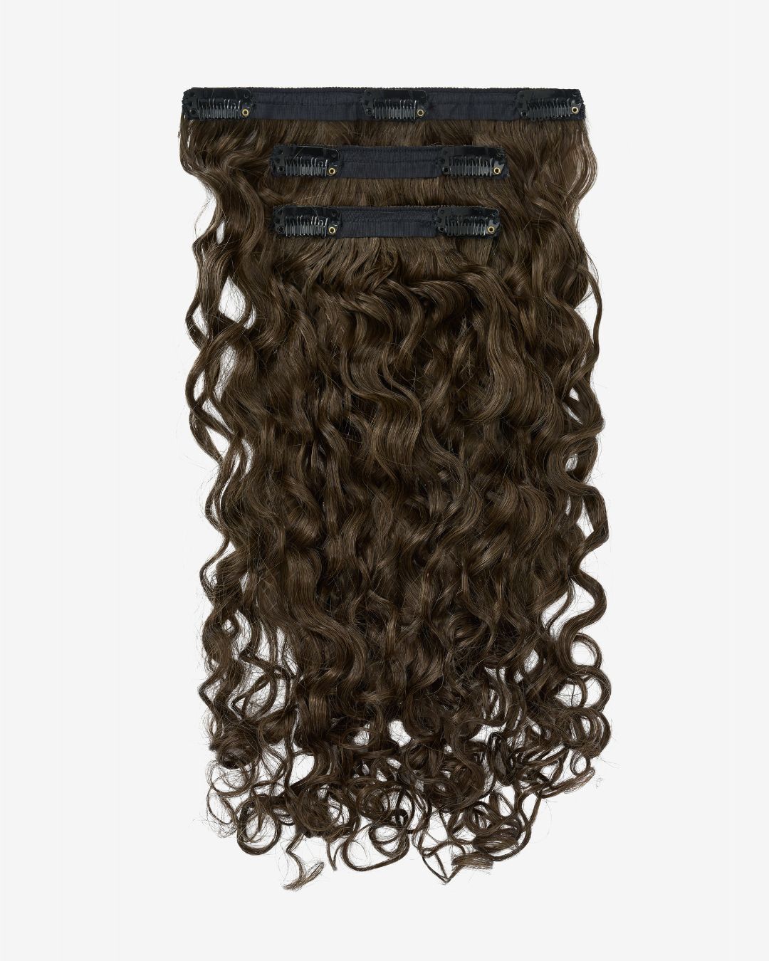 Bebonia Minis Dark Ash Brown Curly Hair Extensions