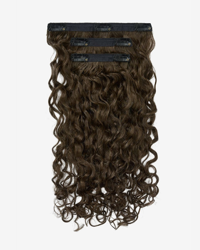 Bebonia Minis Dark Ash Brown Curly Hair Extensions