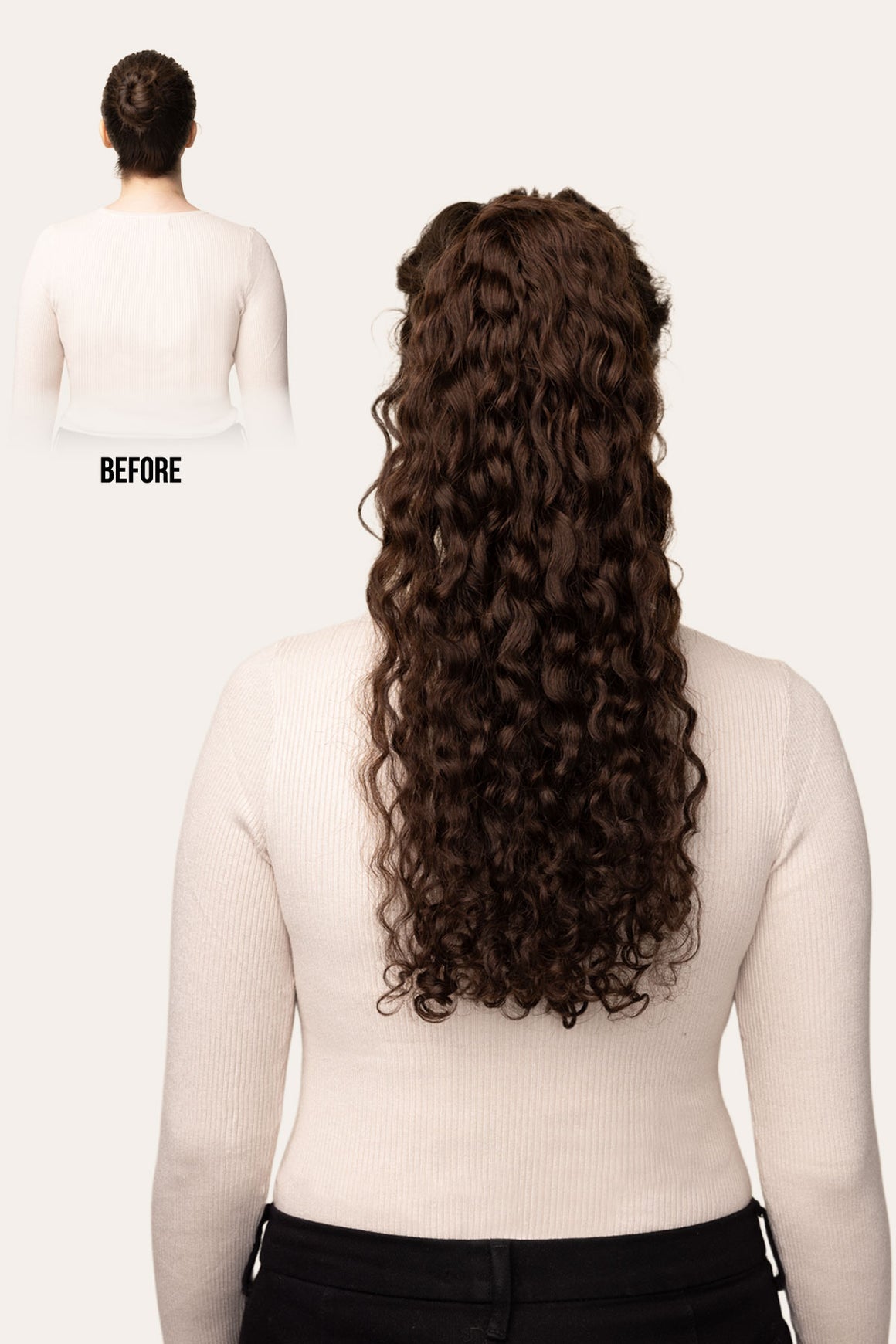 Chocolate Brown Curly Ponytail Extension, view 9 of 10