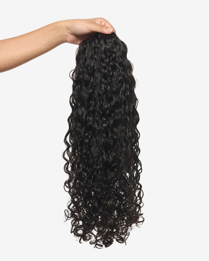 Natural Black Curly Ponytail Extension