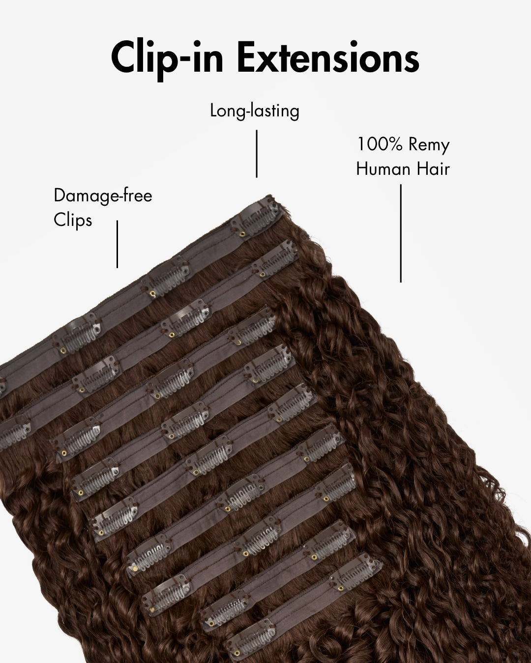 Chocolate Brown Ringlet Clip-In Hair Extensions, view 12 of 12