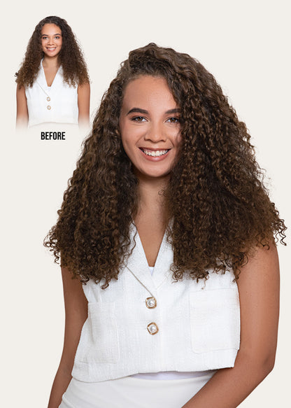 Light Brown Ringlet Clip-In Hair Extensions