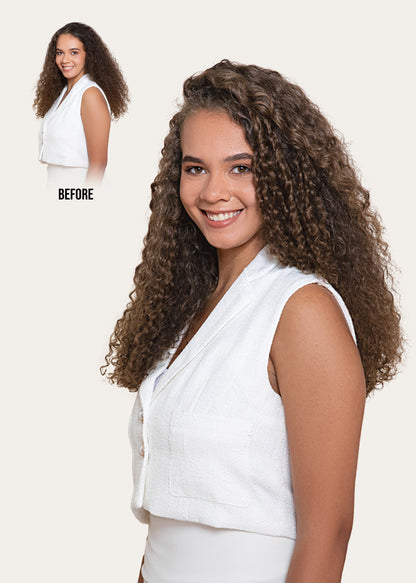 Light Brown Ringlet Clip-In Hair Extensions