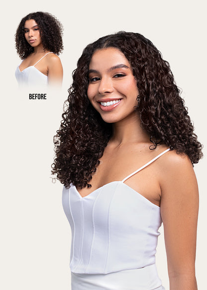 Neutral Dark Brown Ringlet Clip-In Hair Extensions