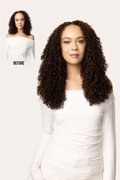 Chocolate Brown Ringlet Clip-In Hair Extensions