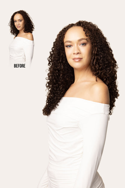 Chocolate Brown Ringlet Clip-In Hair Extensions