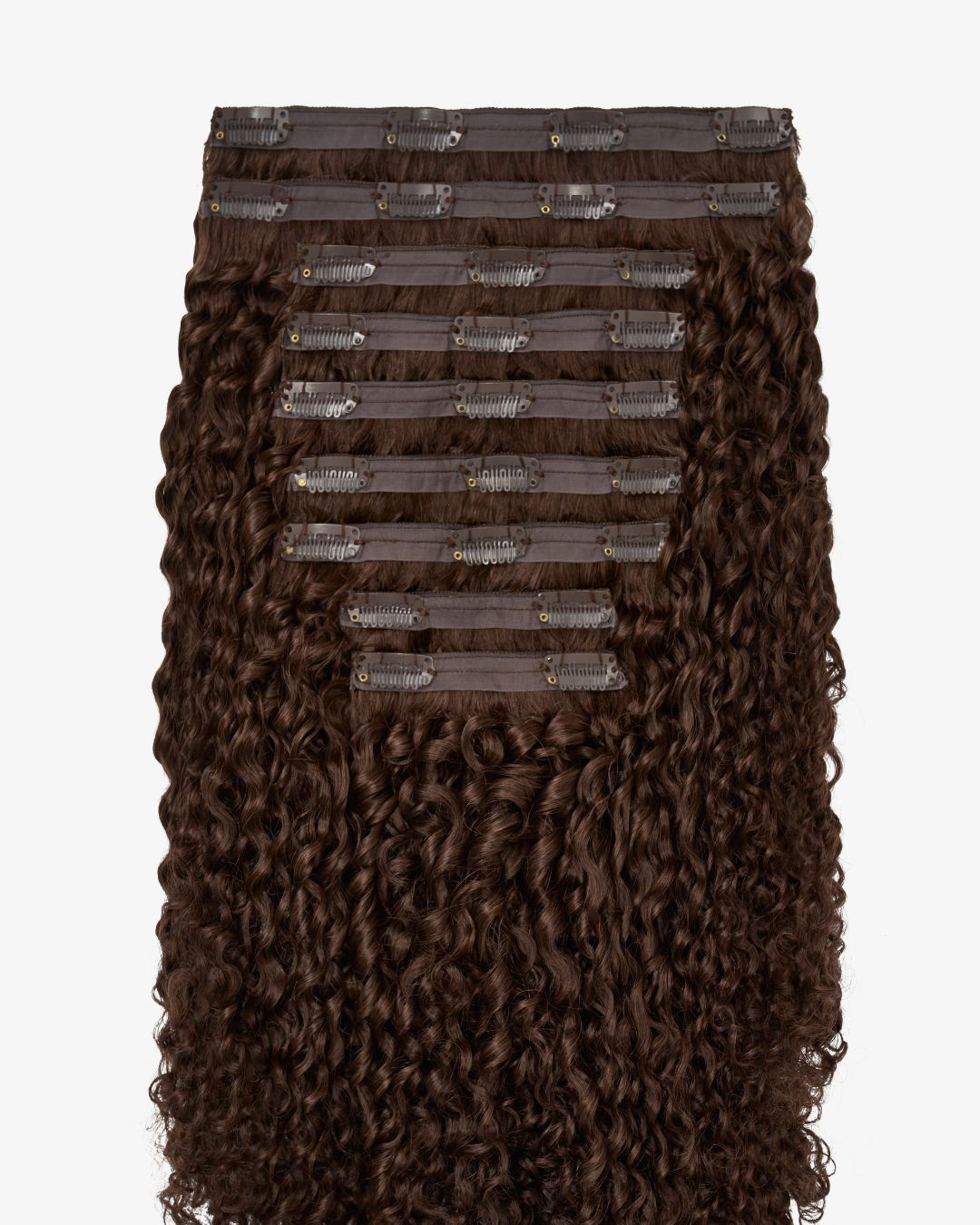 Chocolate Brown Ringlet Clip-In Hair Extensions, view 2 of 12
